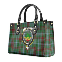 Gayre Tartan Crest Leather Handbag