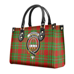 Grierson Tartan Crest Leather Handbag