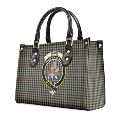 Haig Check Tartan Crest Leather Handbag