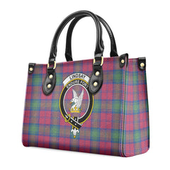 Lindsay Ancient Tartan Crest Leather Handbag