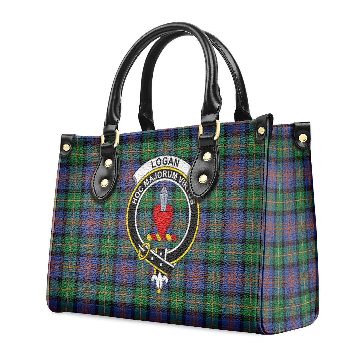 Logan Ancient Tartan Crest Leather Handbag