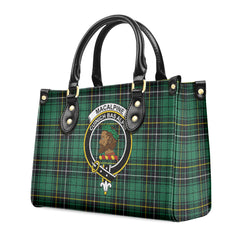 MacAlpine Ancient Tartan Crest Leather Handbag