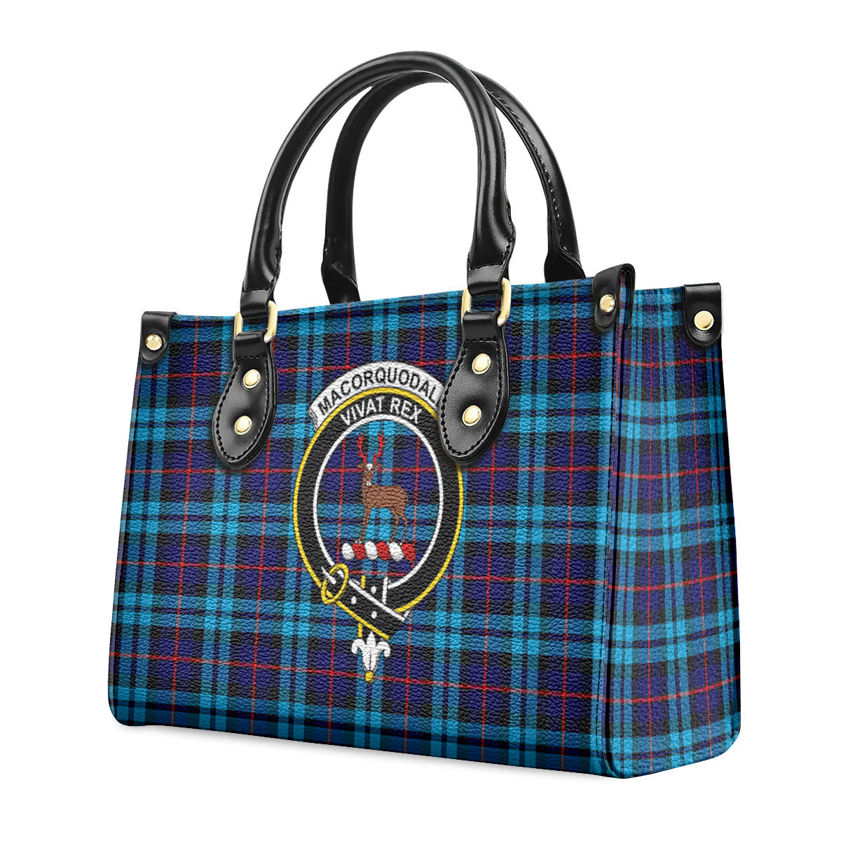 MacCorquodale Tartan Crest Leather Handbag