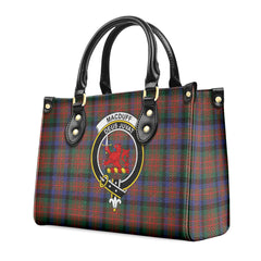 MacDuff Hunting Modern Tartan Crest Leather Handbag