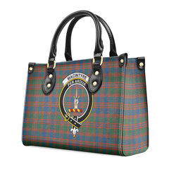 MacIntyre Ancient Tartan Crest Leather Handbag