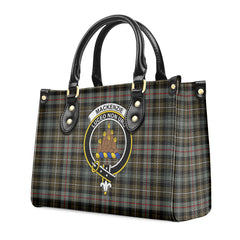 MacKenzie Weathered Tartan Crest Leather Handbag