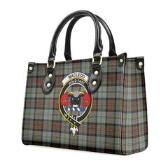 MacLeod of Harris Weathered Tartan Crest Leather Handbag