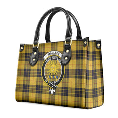 MacLeod of Lewis Ancient Tartan Crest Leather Handbag