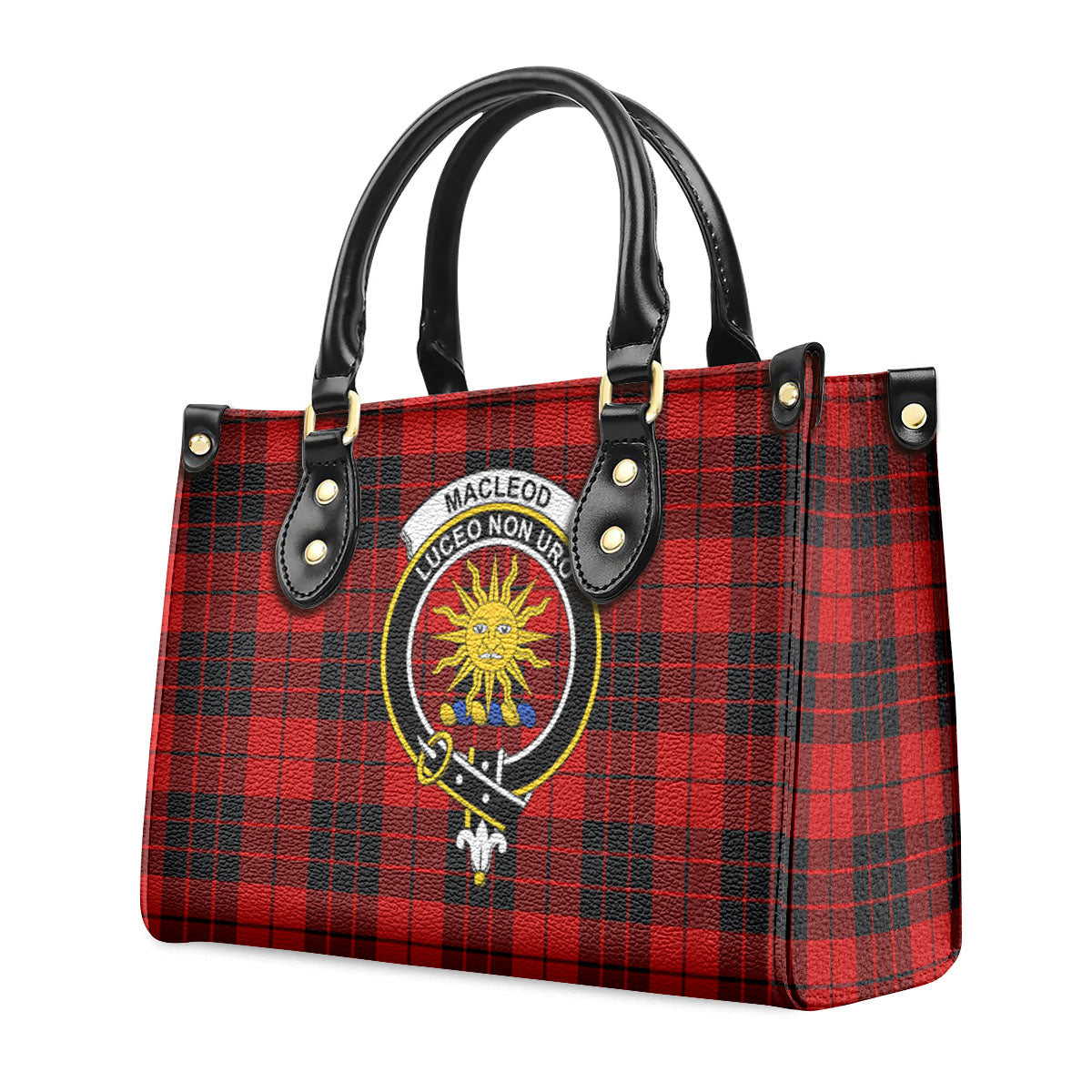 MacLeod of Raasay Tartan Crest Leather Handbag