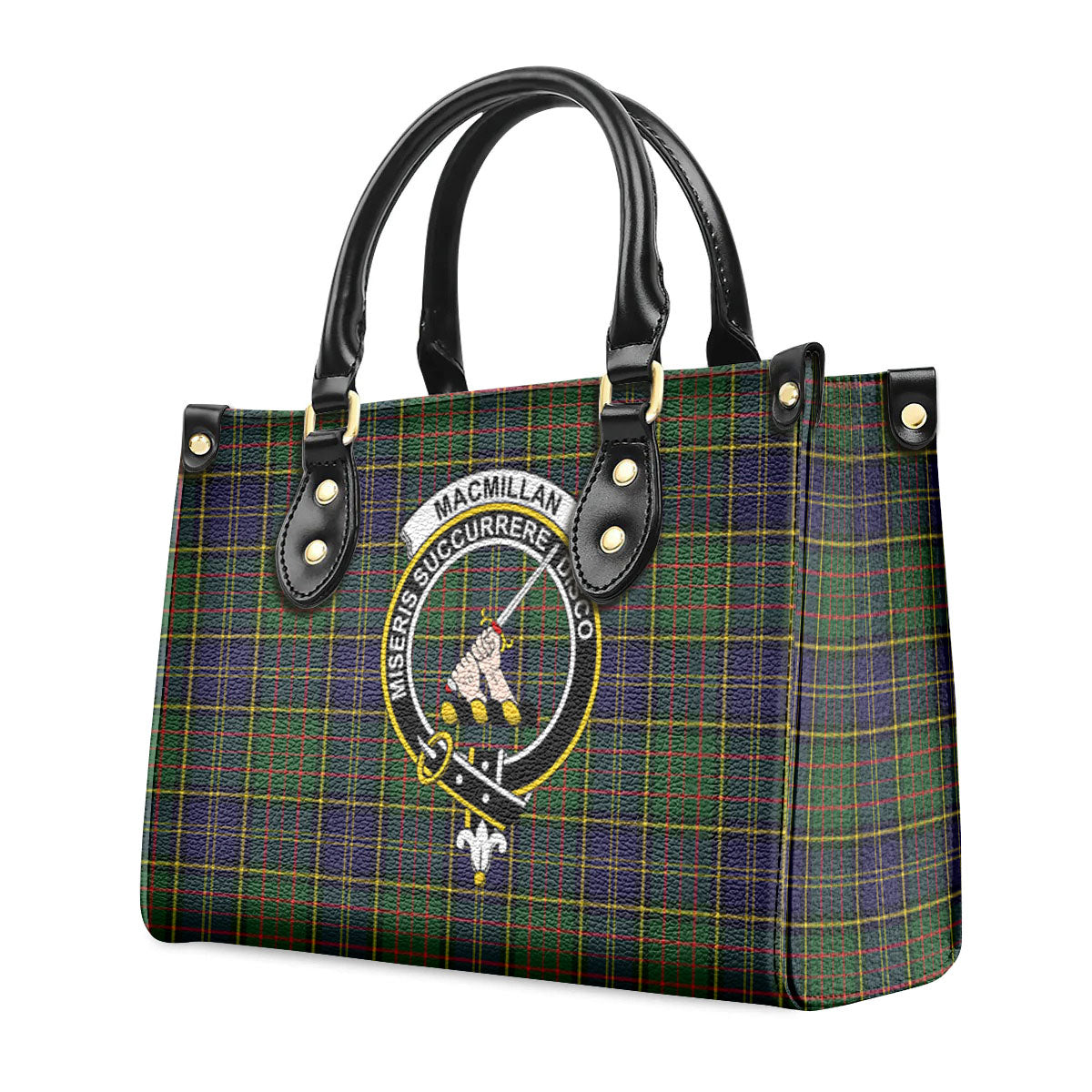 MacMillan Hunting Modern Tartan Crest Leather Handbag