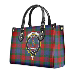 Mar Tartan Crest Leather Handbag