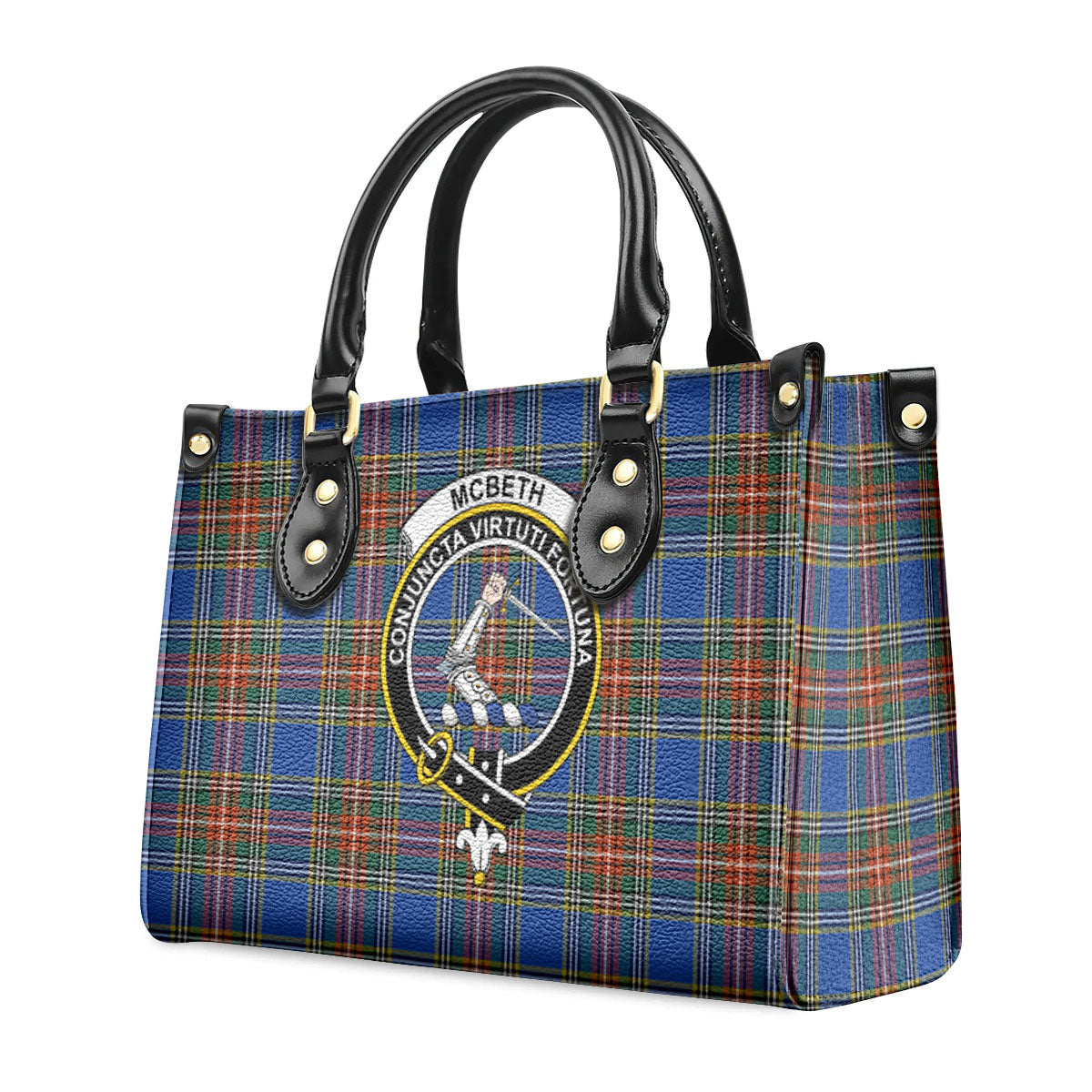 McBeth Ancient Tartan Crest Leather Handbag