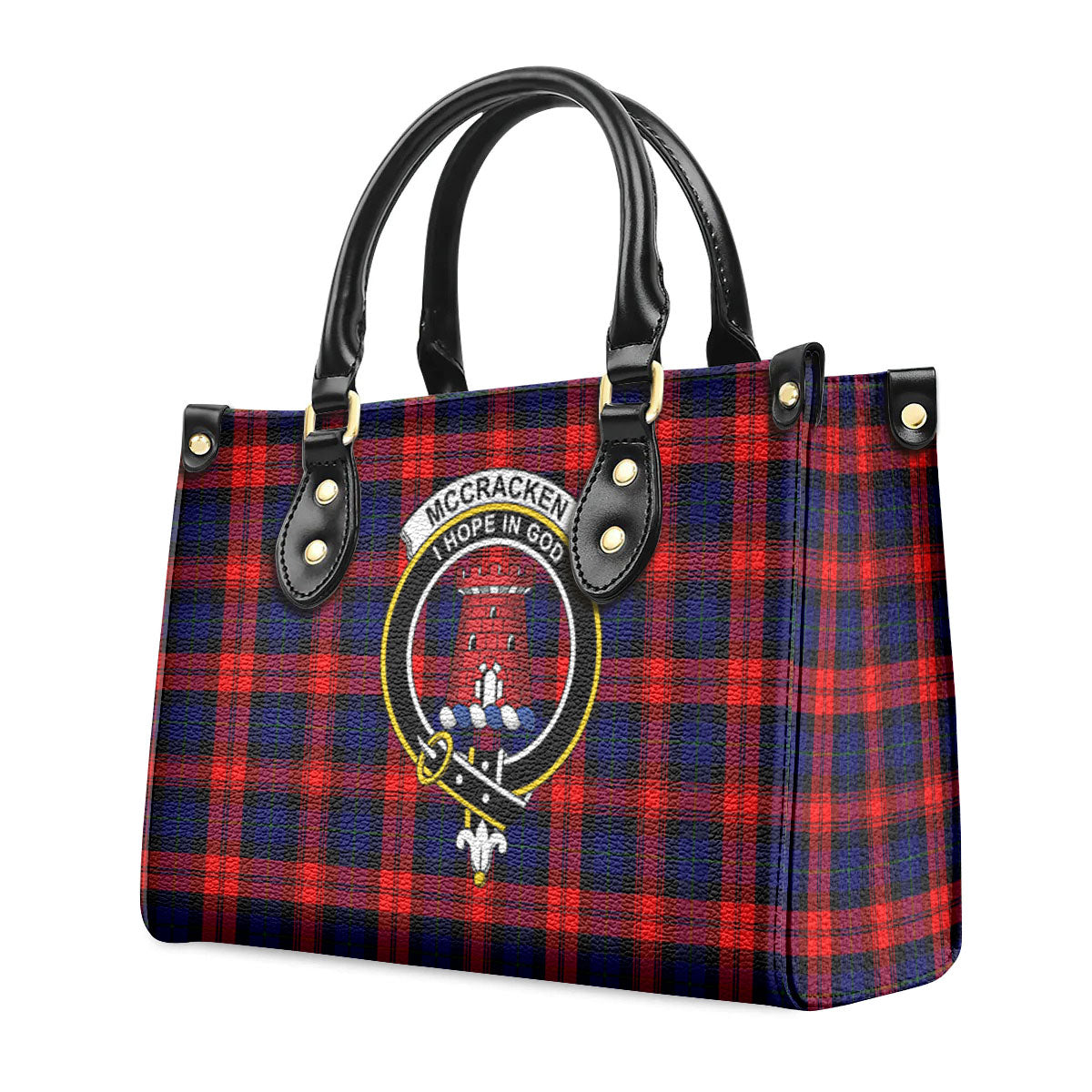 McCracken Tartan Crest Leather Handbag