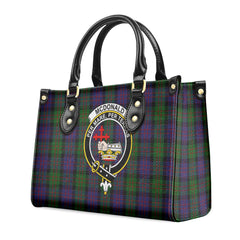 McDonald Tartan Crest Leather Handbag