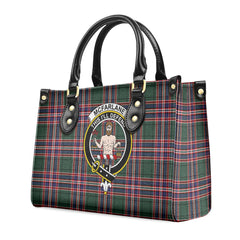 McFarlane Hunting Modern Tartan Crest Leather Handbag