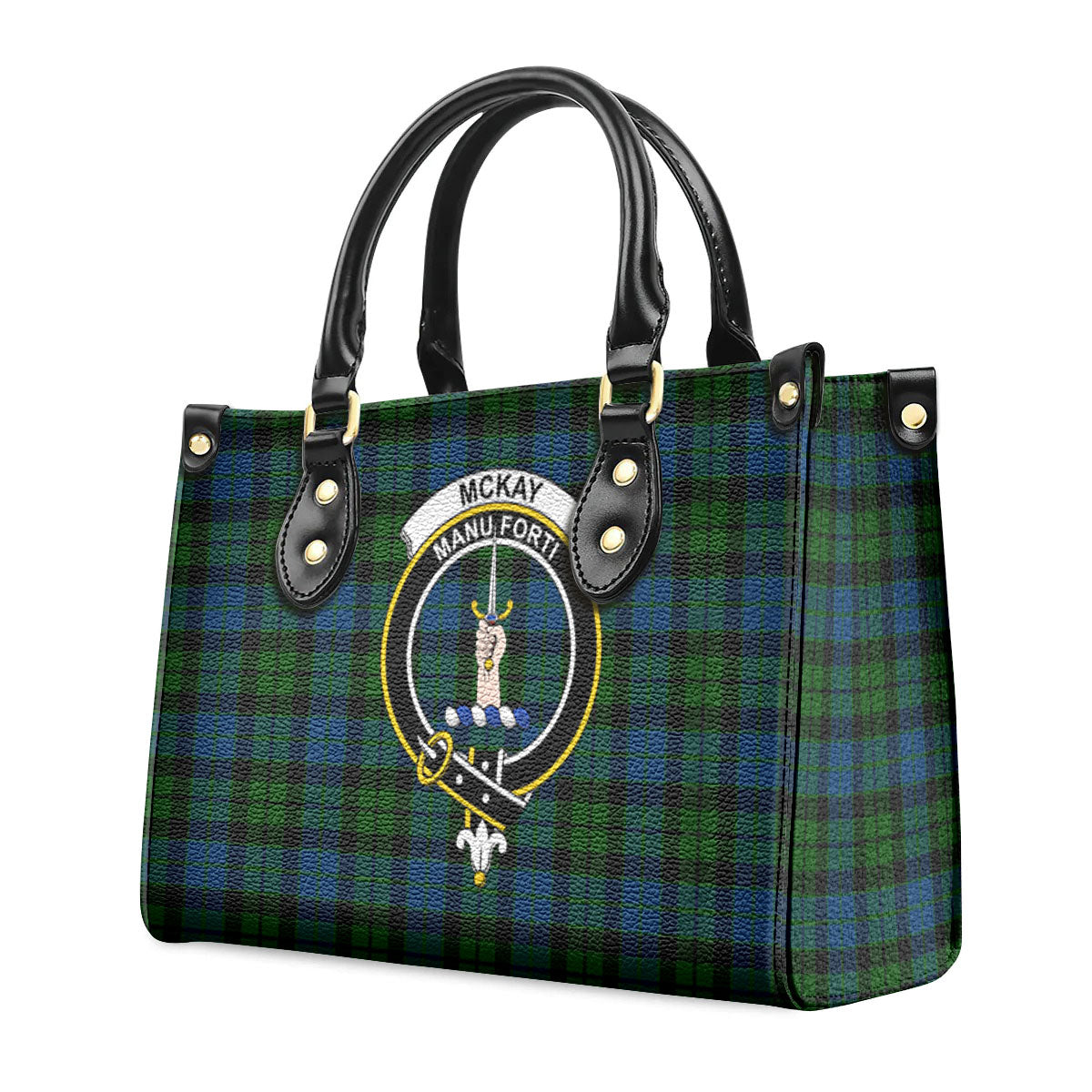 McKay Modern Tartan Crest Leather Handbag