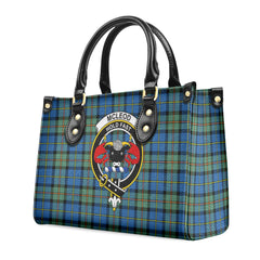 McLeod of Harris Ancient Tartan Crest Leather Handbag