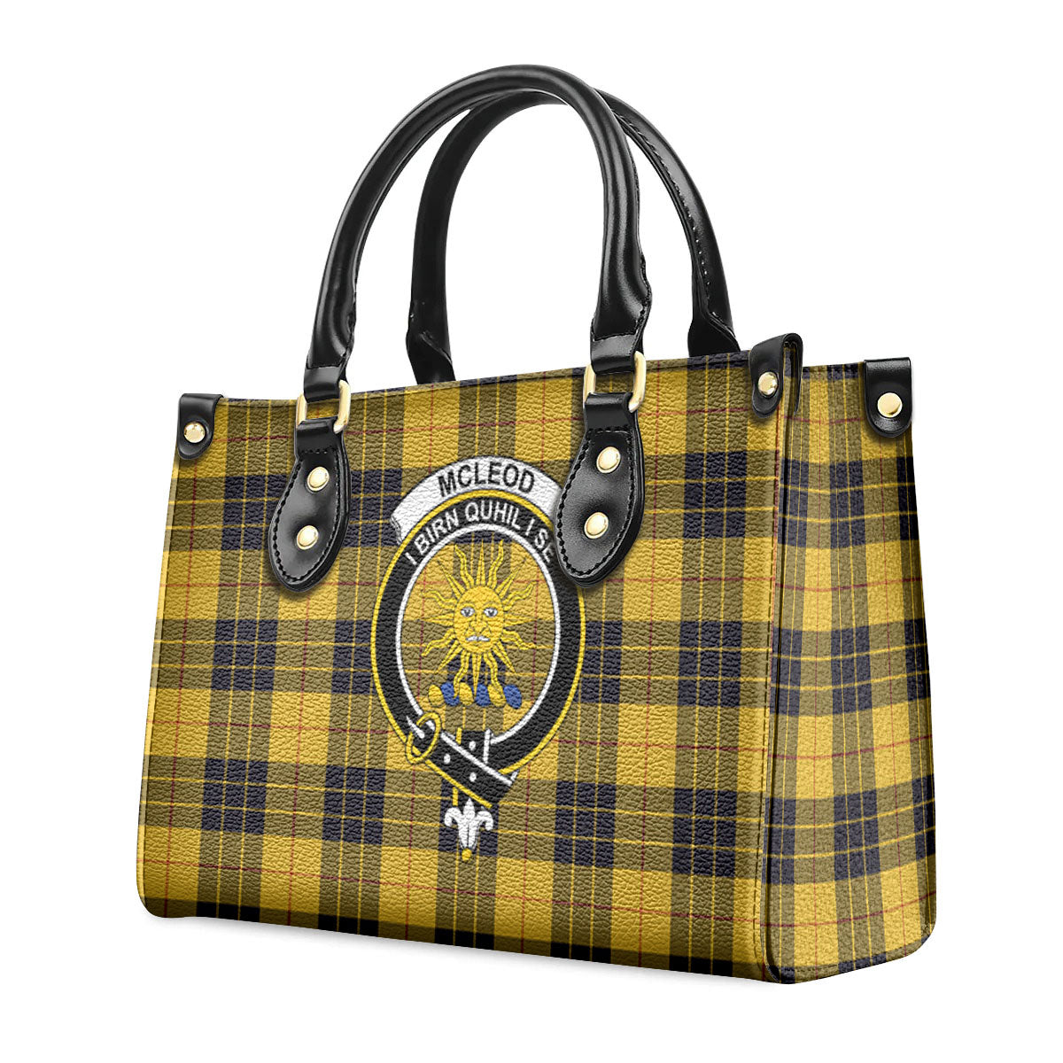 McLeod of Lewis Ancient Tartan Crest Leather Handbag