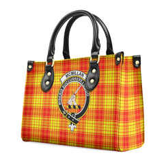 McMillan Clan Tartan Crest Leather Handbag