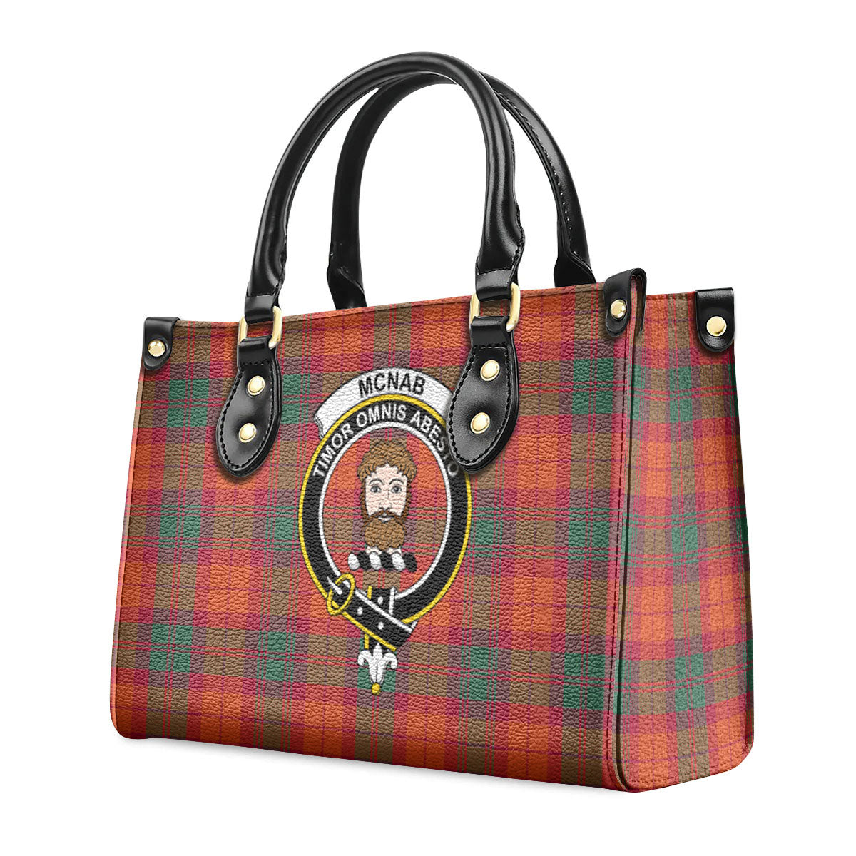 McNab Ancient Tartan Crest Leather Handbag