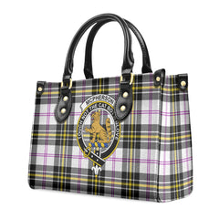 McPherson Dress Modern Tartan Crest Leather Handbag