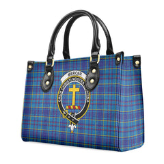 Mercer Modern Tartan Crest Leather Handbag