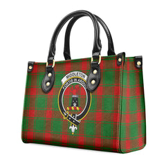 Middleton Modern Tartan Crest Leather Handbag