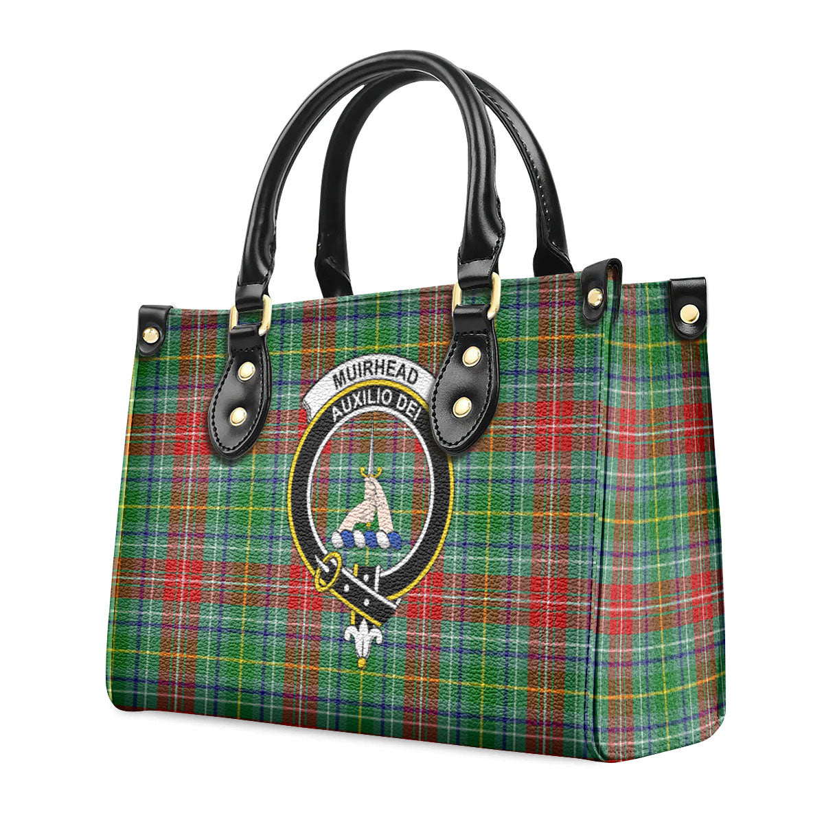 Muirhead Tartan Crest Leather Handbag