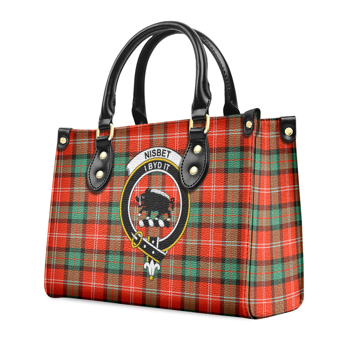 Nisbet Ancient Tartan Crest Leather Handbag