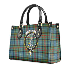 Paisley District Tartan Crest Leather Handbag