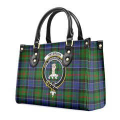 Paterson Tartan Crest Leather Handbag