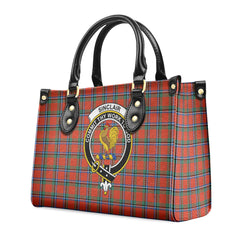 Sinclair Ancient Tartan Crest Leather Handbag