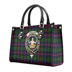 Urquhart Modern Tartan Crest Leather Handbag