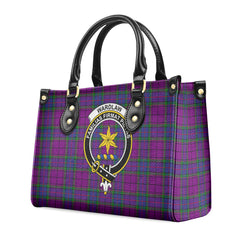 Wardlaw Modern Tartan Crest Leather Handbag