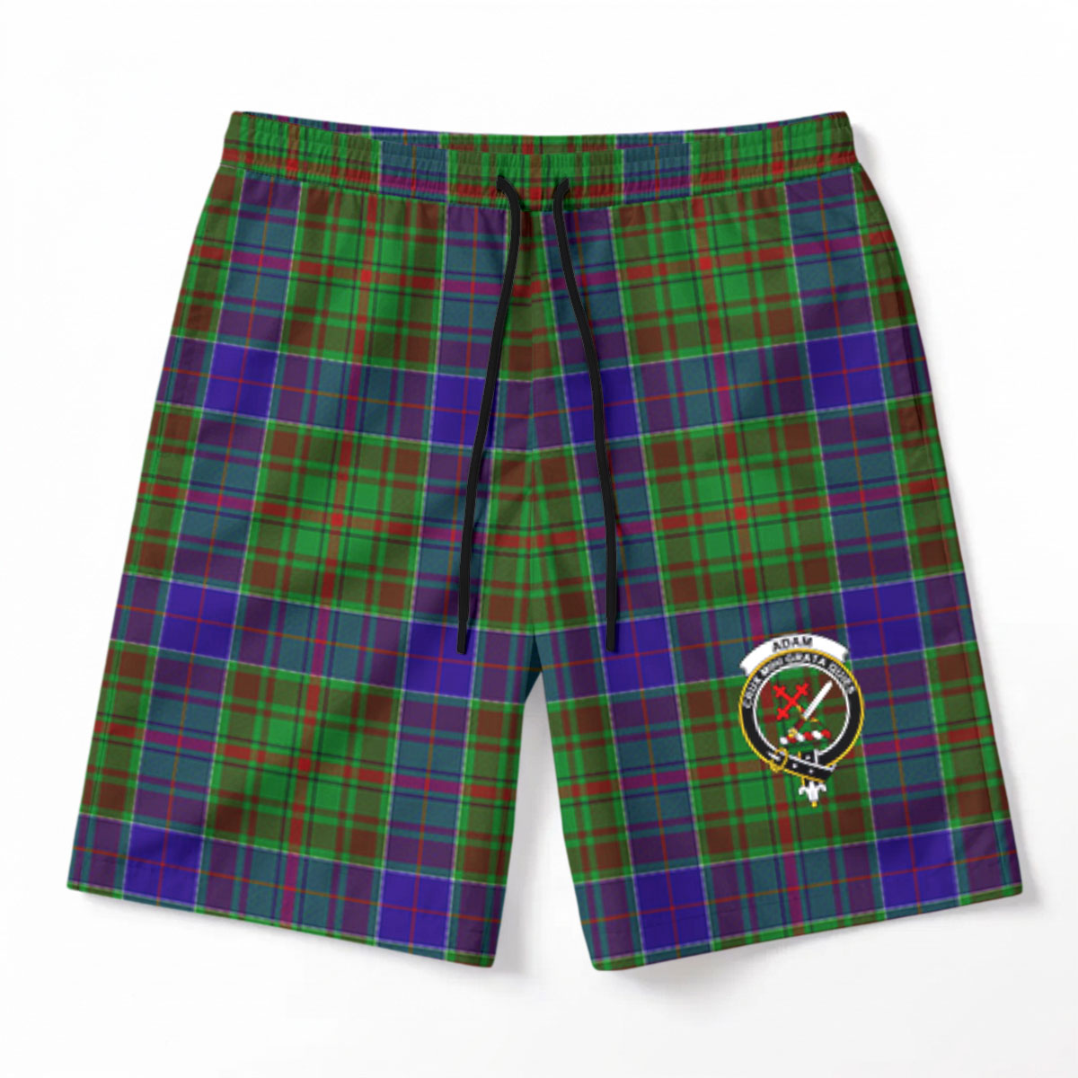 Adam Tartan Crest Men's Beach Shorts
