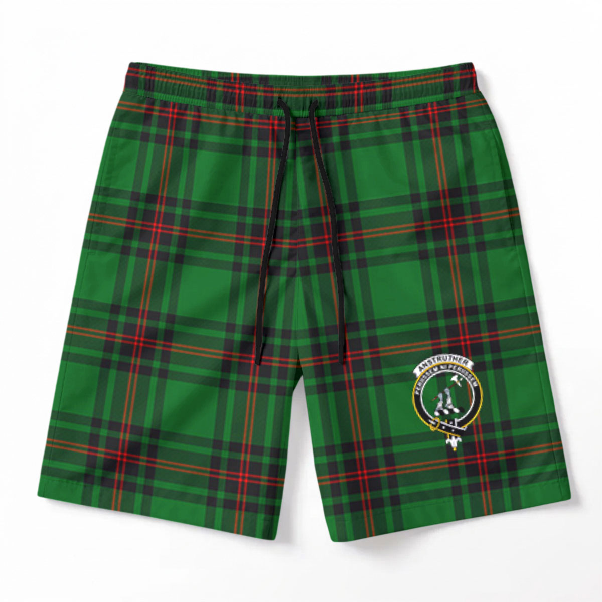 Anstruther Tartan Crest Men's Beach Shorts