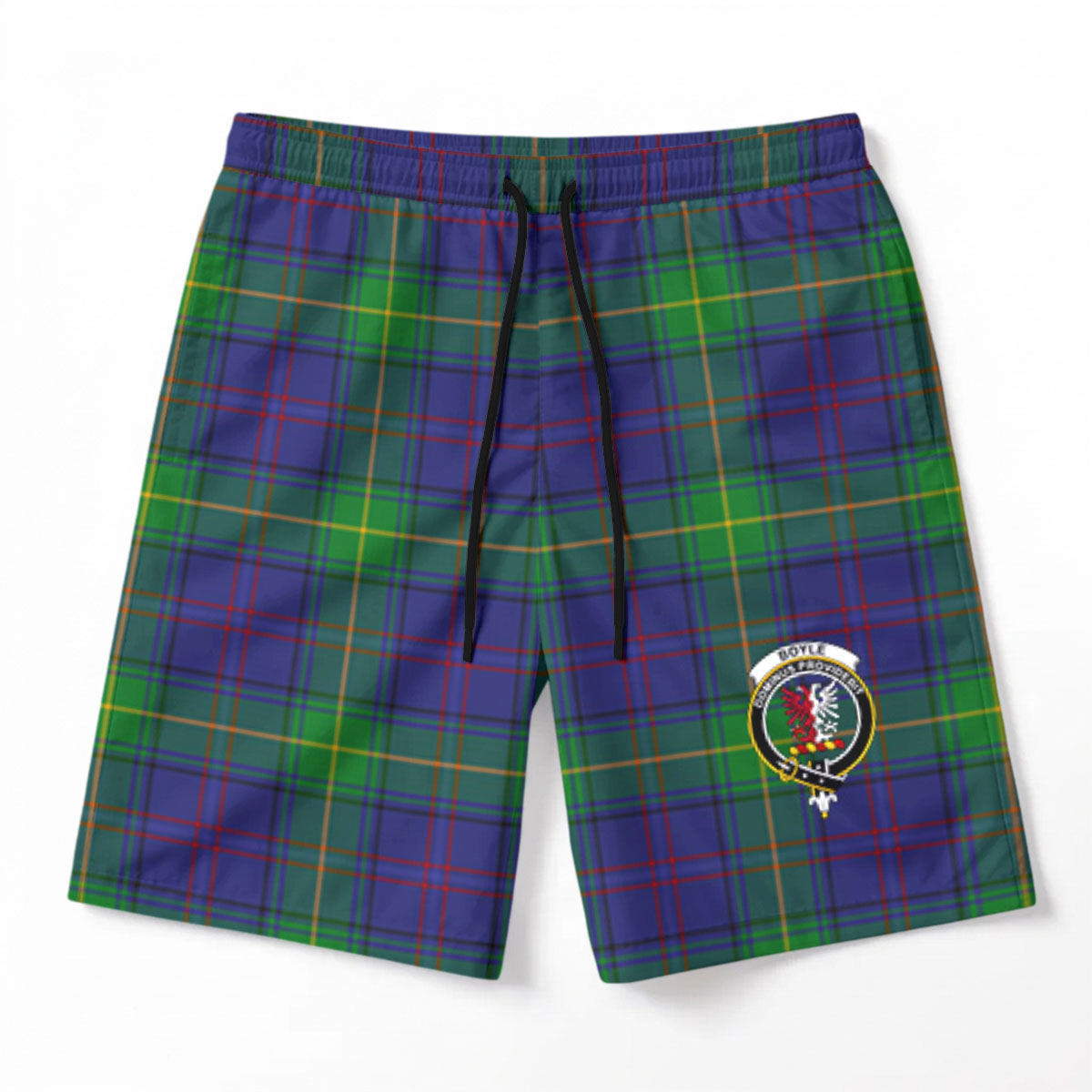 Boyle Tartan Crest Men's Beach Shorts