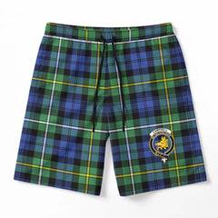 Campbell Argyll Ancient Tartan Crest Men's Beach Shorts