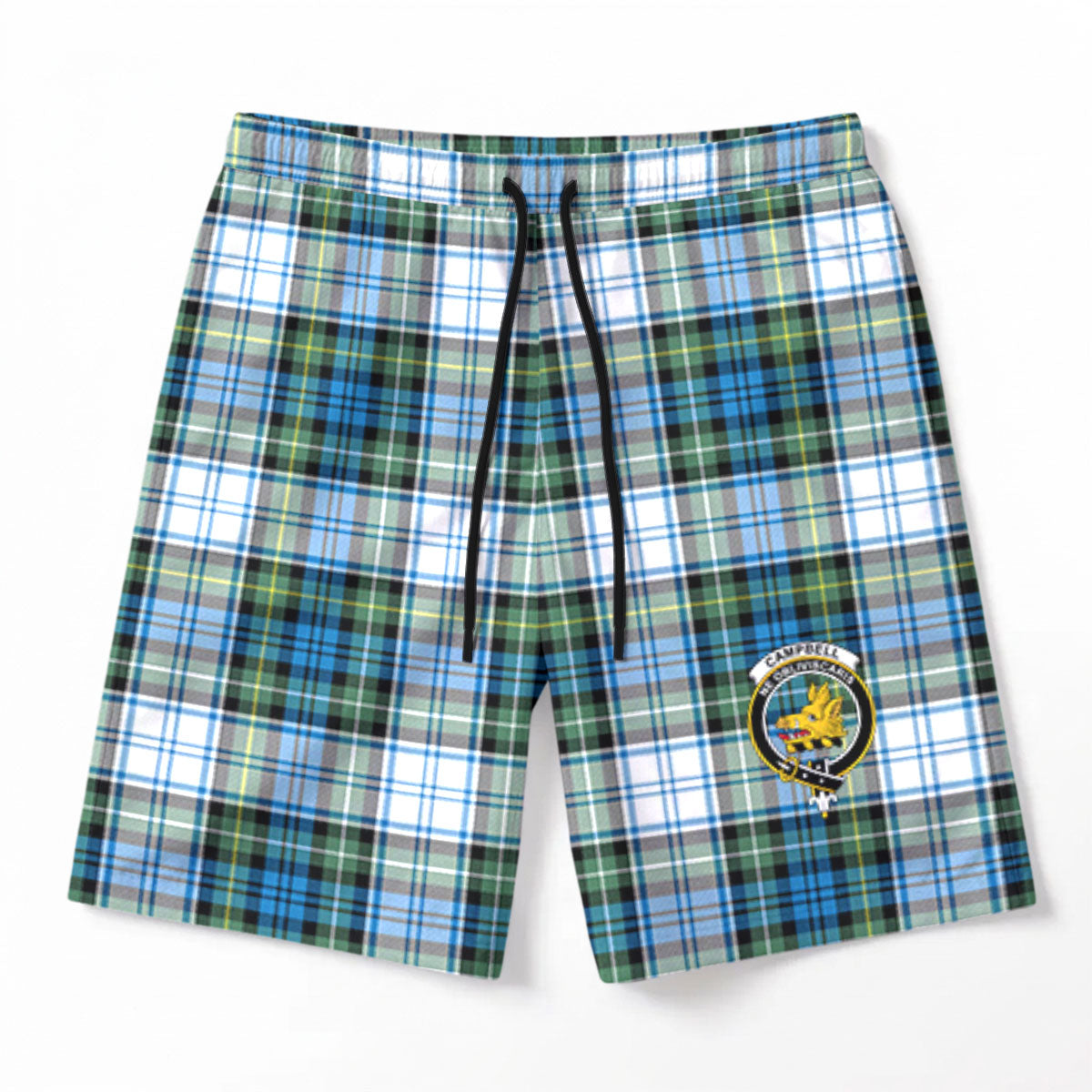 Campbell Dress Ancient Tartan Crest Men's Beach Shorts