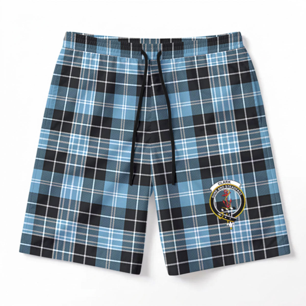 Clark Ancient Tartan Crest Men's Beach Shorts