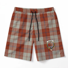 Davidson Dress Dancers Tartan Crest Men's Beach Shorts