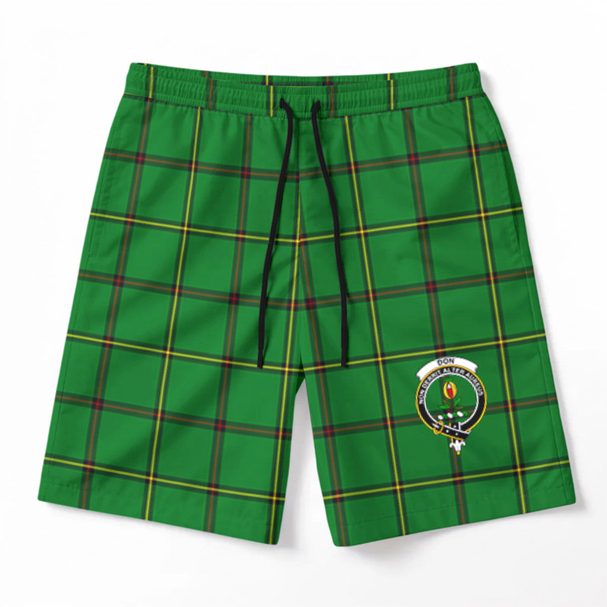 Don Tartan Crest Men's Beach Shorts