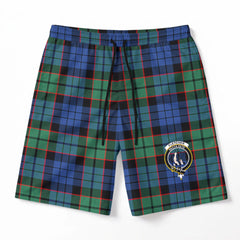 Fletcher Ancient Tartan Crest Men's Beach Shorts