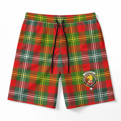Forrester Tartan Crest Men's Beach Shorts