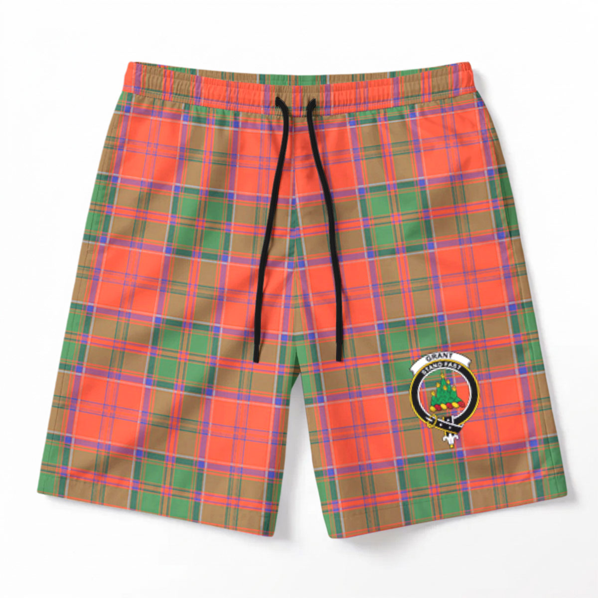 Grant Ancient Tartan Crest Men's Beach Shorts