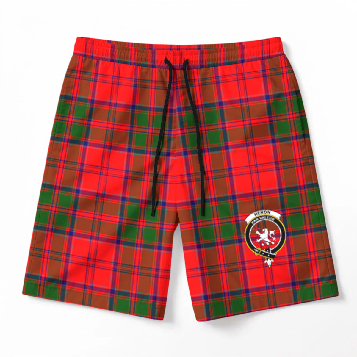 Heron Tartan Crest Men's Beach Shorts