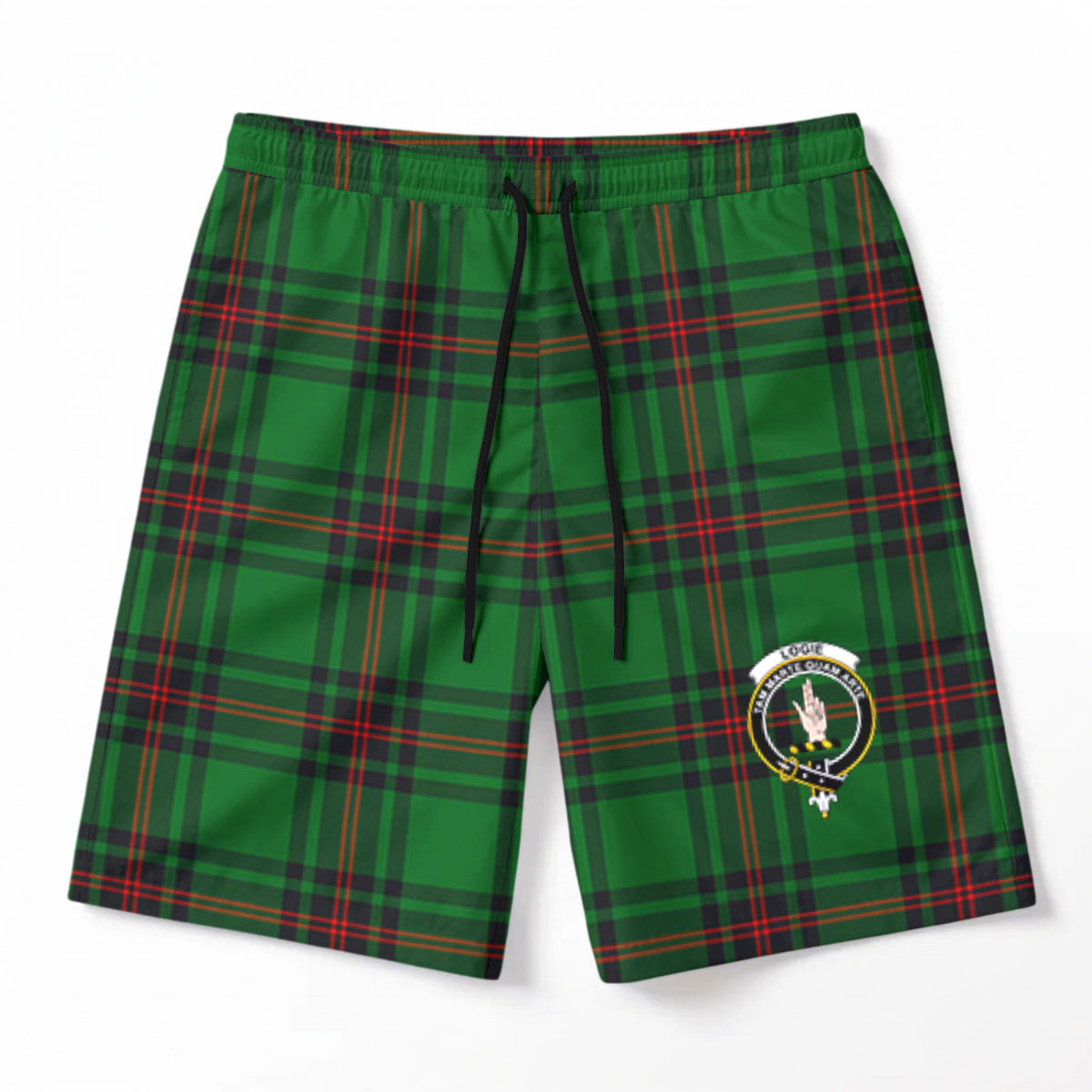 Logie Tartan Crest Men's Beach Shorts