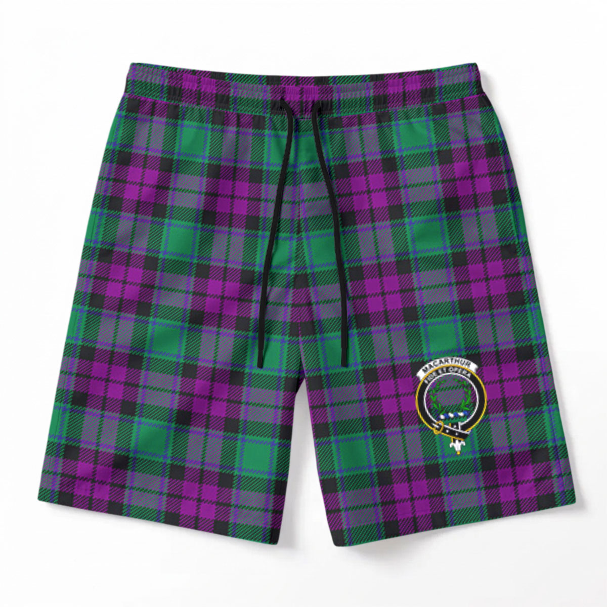 MacArthur - Milton Tartan Crest Men's Beach Shorts
