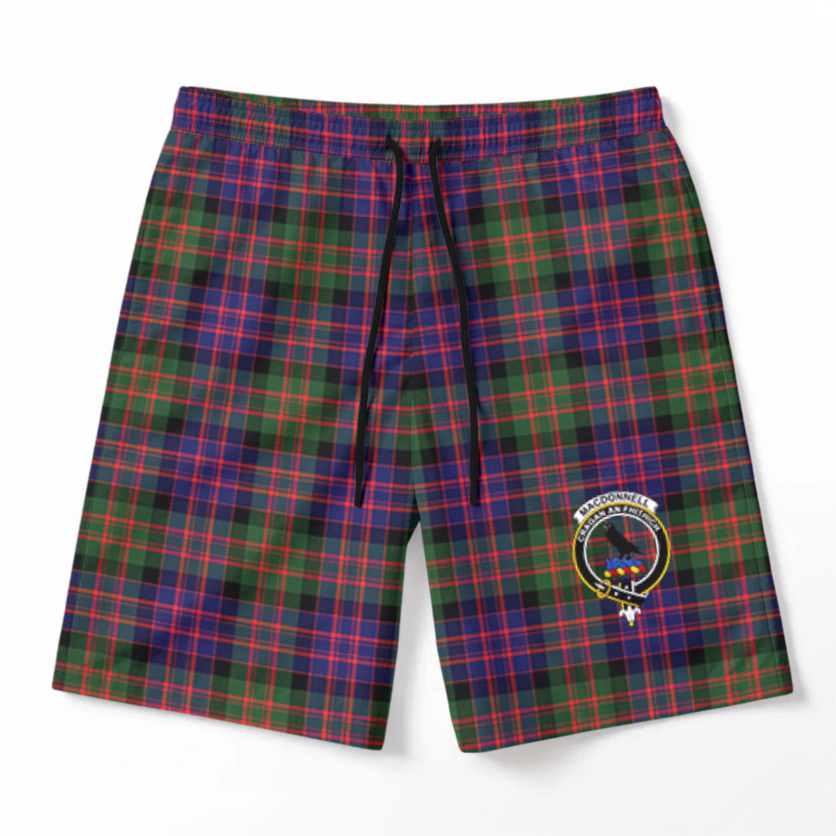 MacDonnell of Glengarry Modern Tartan Crest Men's Beach Shorts