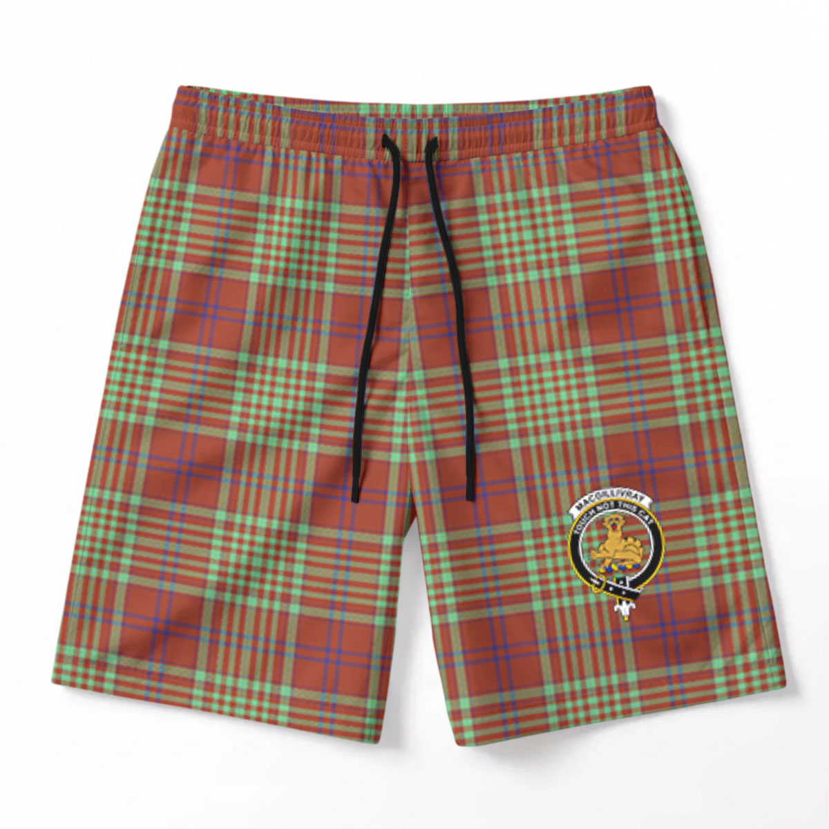 MacGillivray Hunting Ancient Tartan Crest Men's Beach Shorts